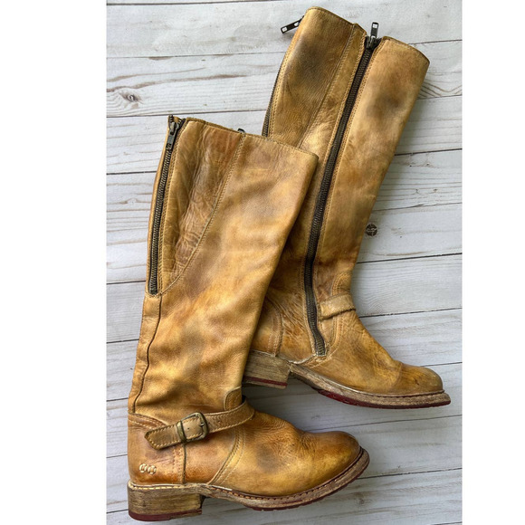 Bed Stu Shoes - Bed Stu Genuine Leather Boots 6347 - Size 7.5 - Handmade - Distressed Style